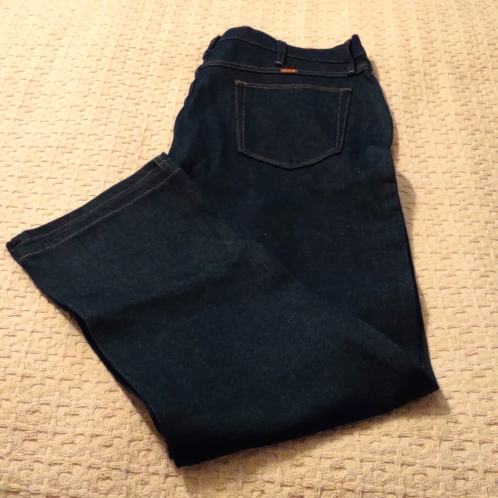 🖤NWOT Men's Rustler Heavyweight Indigo blue denim jeans, Shrink-to-fit, 40 x 32
